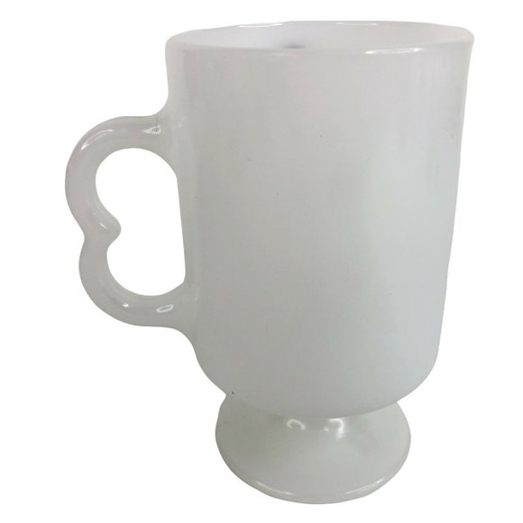 Walt Disney Mickey Mouse Pedestal Mug Milk Glass USA 8 OZ Coffee Cup Vintage - Picture 4 of 7